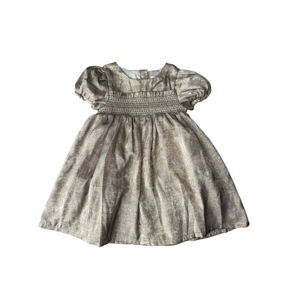 Tommy Bahama Gold Metallic Formal Dress Size 2T Girls - Picture 2 of 10